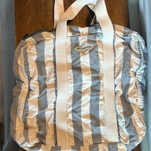 Billabong beach bag blue and white cotton